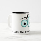 Zie ik eruit als een ochtendmens...mok tweekleurige koffiemok (Voorkant links)