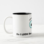 Zie ik eruit als een ochtendmens...mok tweekleurige koffiemok (Links)