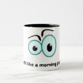Zie ik eruit als een ochtendmens...mok tweekleurige koffiemok (Center)