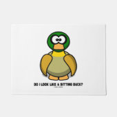 Zie ik eruit als een Sitting Duck? Cartoon-achtige Deurmat (Voorkant)