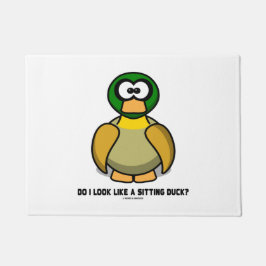 Zie ik eruit als een Sitting Duck? Cartoon-achtige Deurmat