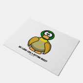 Zie ik eruit als een Sitting Duck? Cartoon-achtige Deurmat (Schuin)