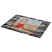 "Zie ik eruit als een vrouw die kokt?" Snijplank (Hoek)