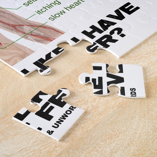 Zie ik eruit alsof ik Dengue koorts heb (anatomie) Legpuzzel (Zijkant)