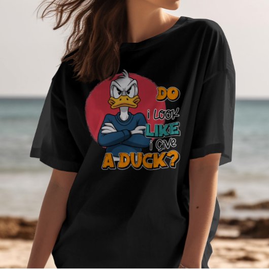 Zie ik eruit alsof ik een eend sarcastische grappi t-shirt