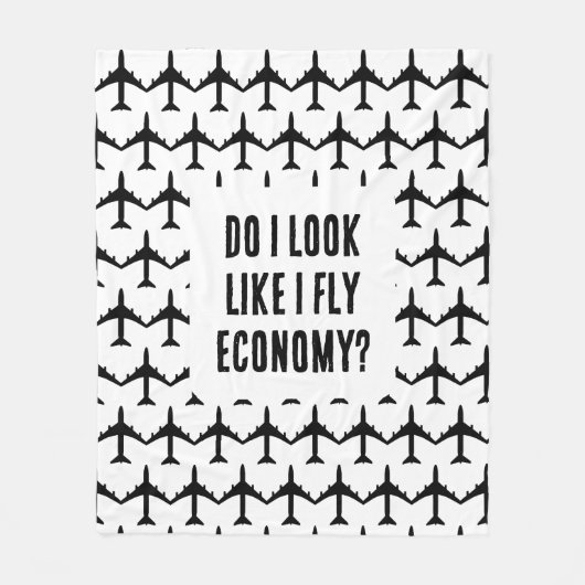 Zie ik eruit alsof ik vlieg Economie Grappige Reis Fleece Deken (Voorkant)