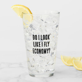 Zie ik eruit alsof ik vlieg Economie Grappige Reis Glas