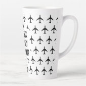 Zie ik eruit alsof ik vlieg Economie Grappige Reis Latte Mok (Rechts)