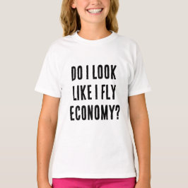 Zie ik eruit alsof ik vlieg Economie Grappige Reis T-shirt
