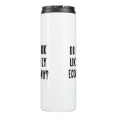 Zie ik eruit alsof ik vlieg Economie Grappige Reis Thermosbeker (Achterkant)