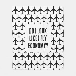 Zie ik eruit alsof ik vliegen economie grappige lu fleece deken