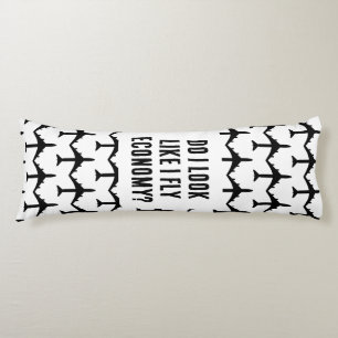 Zie ik eruit alsof ik vliegen economie grappige lu lichaamskussen