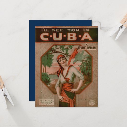  zie ik je op Cuba reizen Kaart (Voorkant / Achterkant in situ)