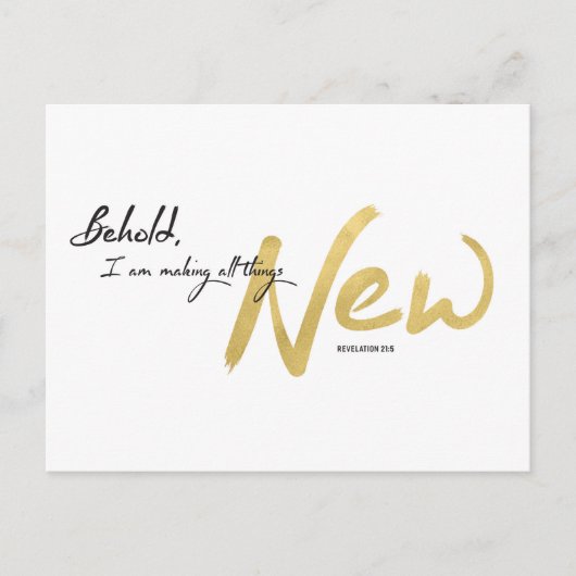 Zie, Ik maak alle dingen nieuw Feestdagenkaart (Voorkant)