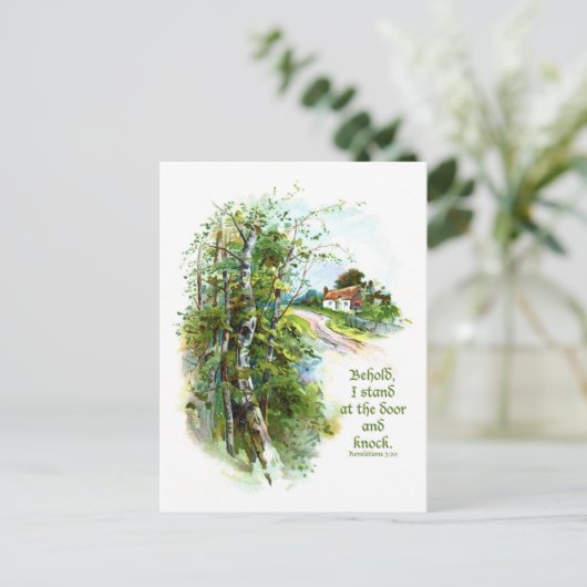 Zie, ik sta Briefkaart (Staand voorkant)