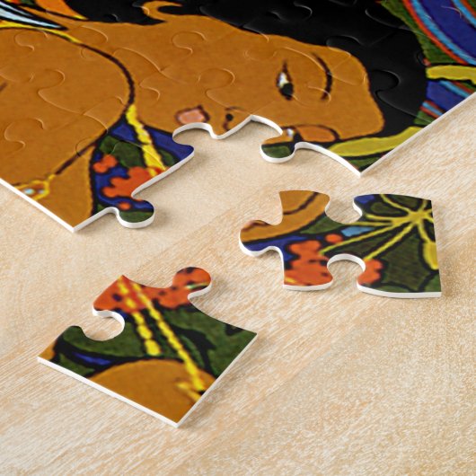 Zie India ~ Ajanta Frescoes Legpuzzel (Zijkant)