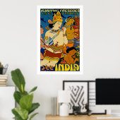Zie India - Ajanta Frescoes Poster (Thuiskantoor)