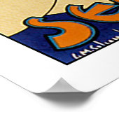 Zie India ~ Ajanta Frescoes Poster (Hoek)