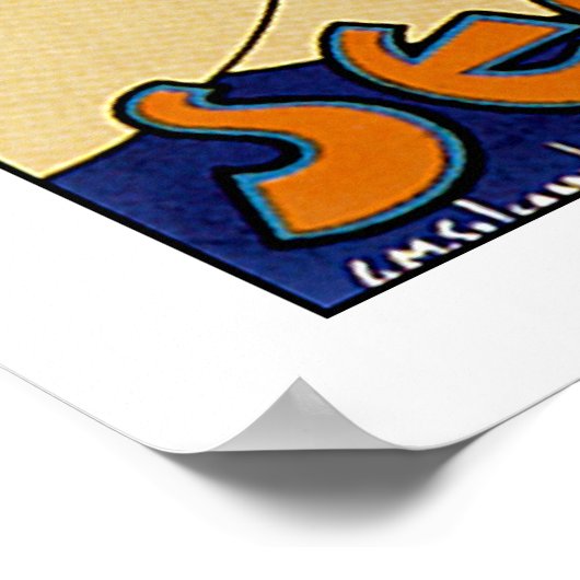 Zie India ~ Ajanta Frescoes Poster (Hoek)