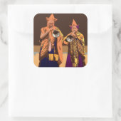 Zie India ~ Darleeling Vierkante Sticker (Tas)