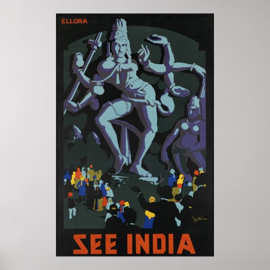 Zie India Ellora Poster (Voorkant)