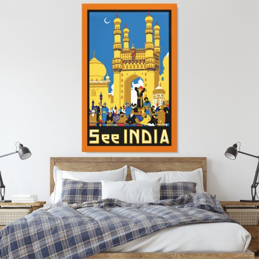 Zie India ~ Hyderabad - L Canvas Afdruk (Insitu (Slaapkamer))
