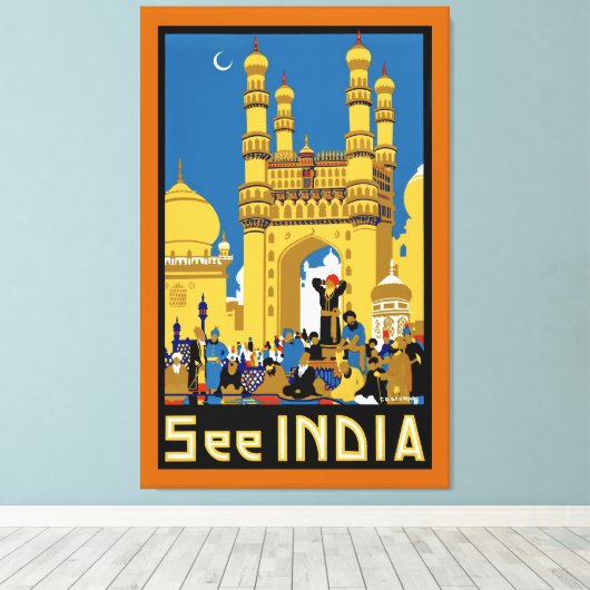 Zie India ~ Hyderabad - L Canvas Afdruk (Insitu (Houten vloer))