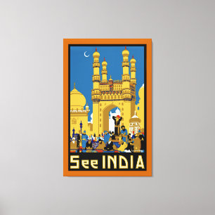 Zie India ~ Hyderabad - L Canvas Afdruk