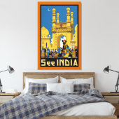 Zie India ~ Hyderabad - XL Canvas Afdruk (Insitu (Slaapkamer))