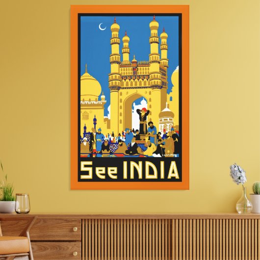Zie India ~ Hyderabad - XL Canvas Afdruk (Insitu (Woonkamer))