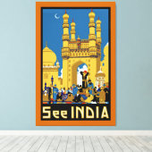 Zie India ~ Hyderabad - XL Canvas Afdruk (Insitu (Houten vloer))