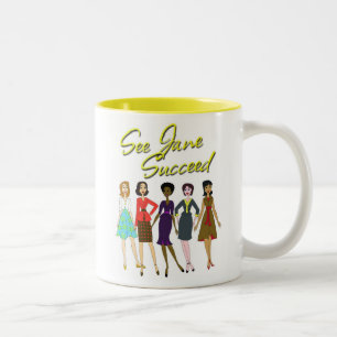 Zie Jane Suceed! Tweekleurige Koffiemok