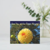 Zie je bij de Open Huis! ansichtkaarten Dahlia Briefkaart (Staand voorkant)