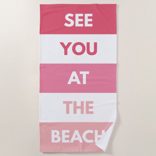 Zie je bij het strand strandlaken (Voorkant)