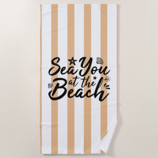 Zie je bij het strand strandlaken