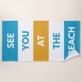 Zie je bij het strand strandlaken (Voorkant)
