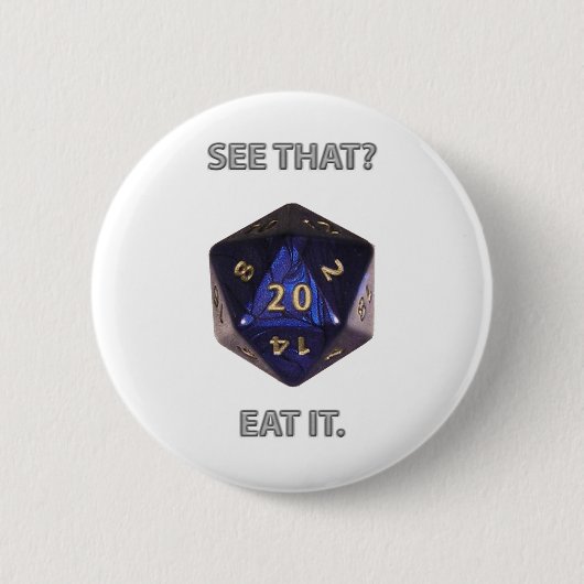 Zie je dat? Eet het Ronde Button 5,7 Cm (Voorkant)