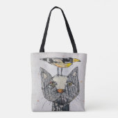 Zie je de vogel? Tote bag (Achterkant)