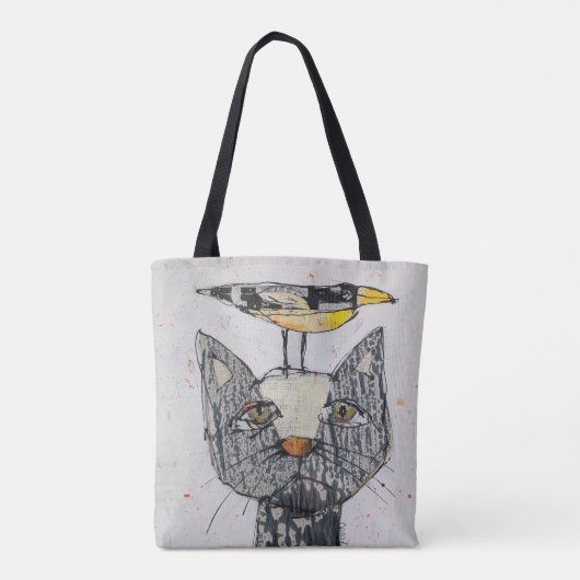 Zie je de vogel? Tote bag (Achterkant)
