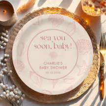 Zie je gauw baby kust babyborrel papieren borden