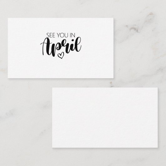 Zie je in April Zwangerschap Aankondiging (Voorkant / Achterkant)