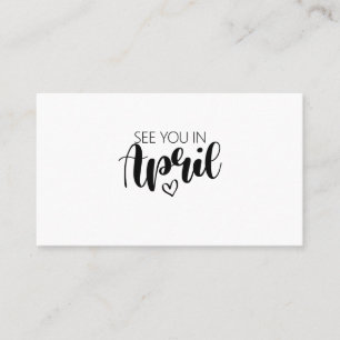 Zie je in April Zwangerschap Aankondiging