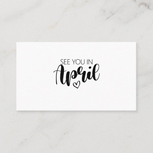 Zie je in April Zwangerschap Aankondiging (Voorkant)