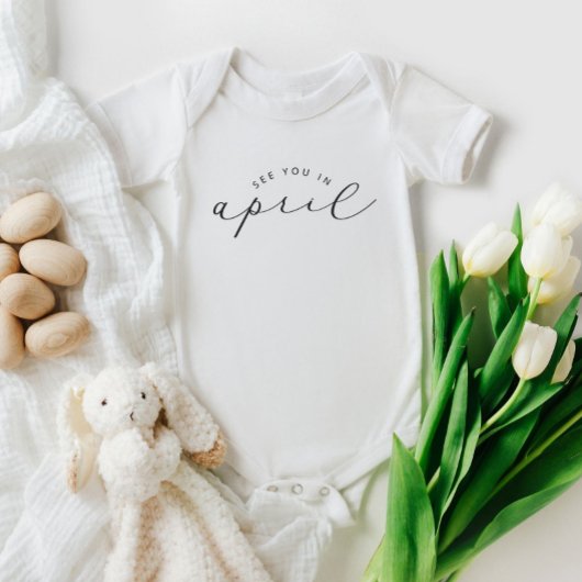 Zie je in April Zwangerschap Aankondiging Romper