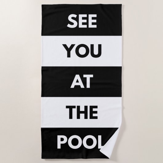 Zie je in de pool strandlaken (Voorkant)