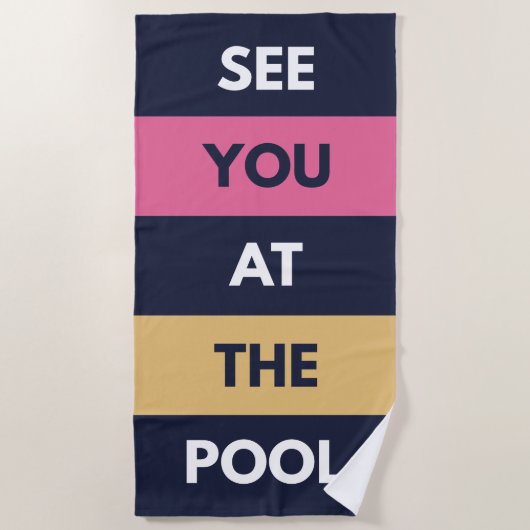 Zie je in de pool strandlaken (Voorkant)