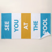 Zie je in de pool strandlaken (Voorkant)