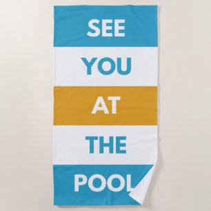 Zie je in de pool strandlaken