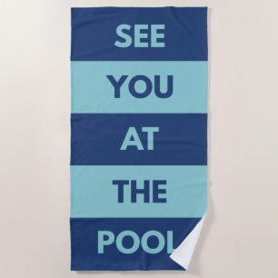 Zie je in de pool strandlaken