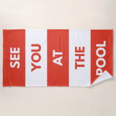 Zie je in de pool strandlaken (Voorkant)